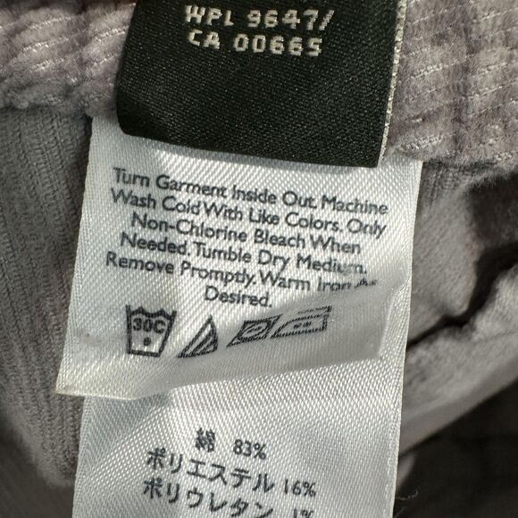 Eddie Bauer Pants Womens 10 Gray Corduroy Wide Leg Casual Stretch Trousers - Picture 10 of 10